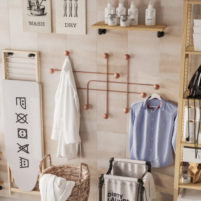 Wallity Samara-C Gancho de pared de metal Cobre